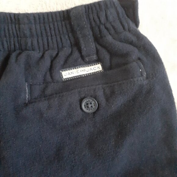Janie and Jack Infant Boy's 12-18 months Navy Blue Felt Flat Front Pants - Picture 8 of 8